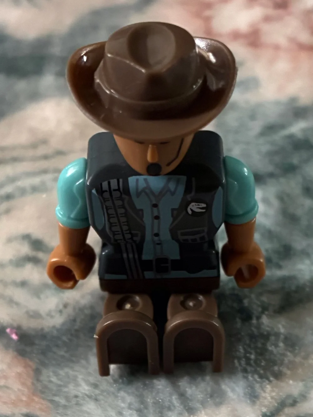 Men's Brown Explorer Hat with Teal Accents